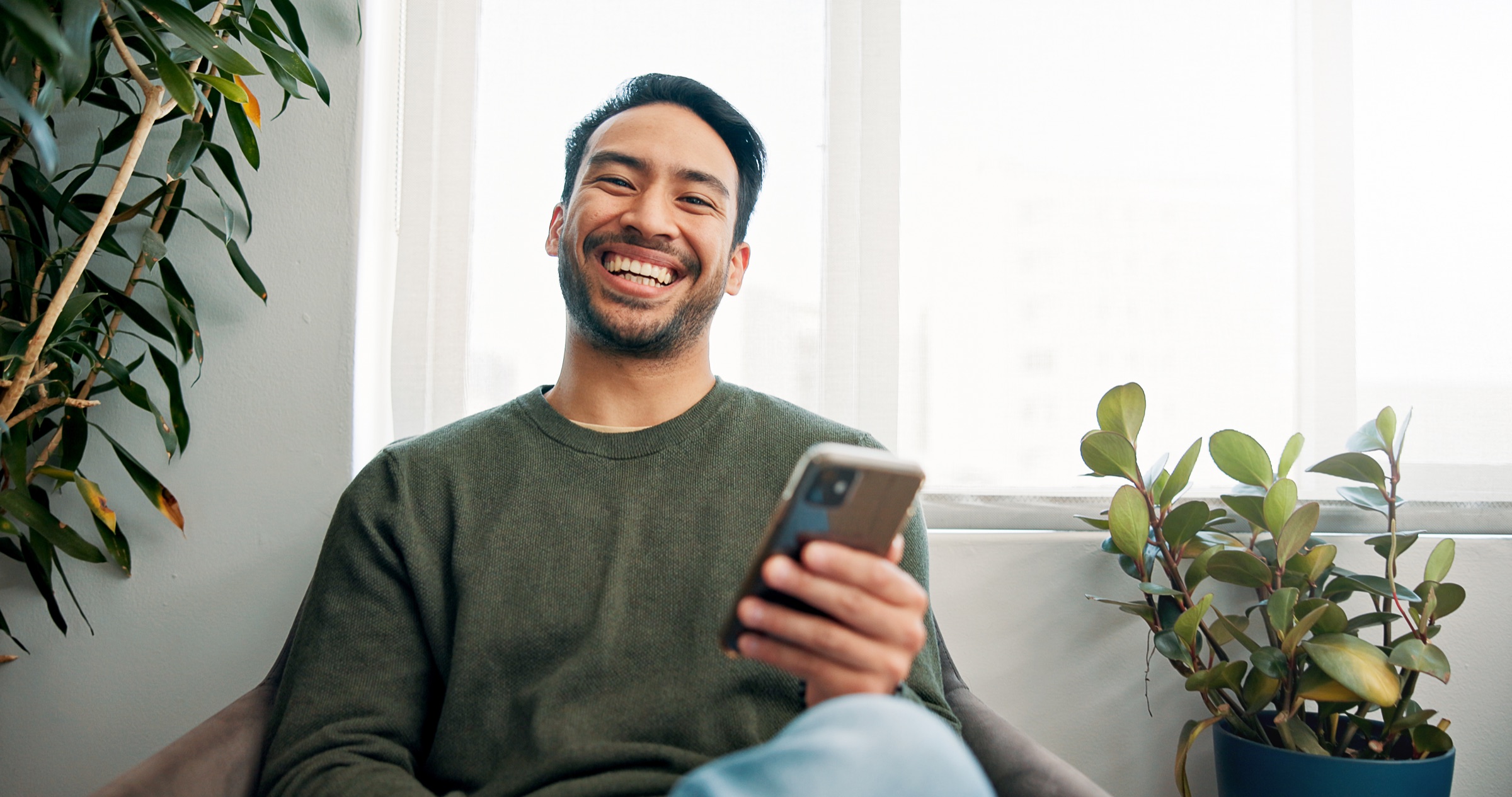 A man smiling